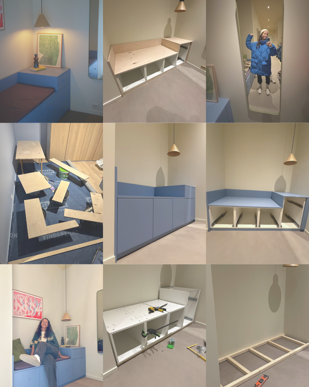 Sittebenk + Garderobe